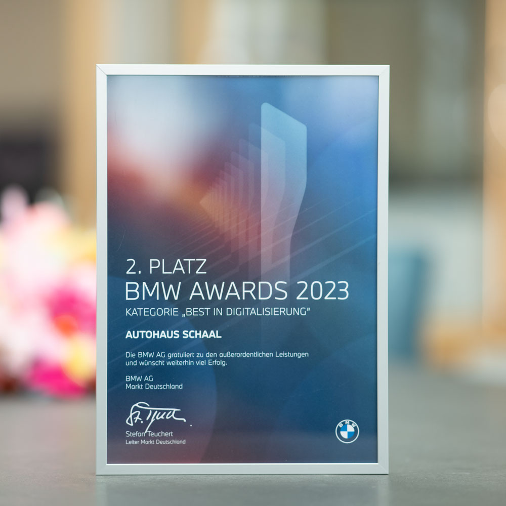 Urkunde BMW Award